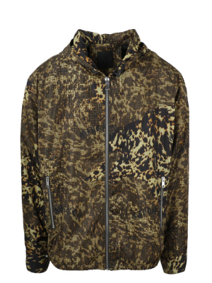 Givenchy Animal Print Hooded Jacket