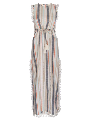 Pom Fringe Beach Cover Maxi