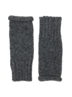 Charcoal Essential Knit Alpaca Gloves