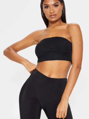 Basic Black Jersey Bandeau Top