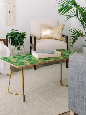 Amy Sia Fern Palm Green Coffee Table Green - Deny Designs