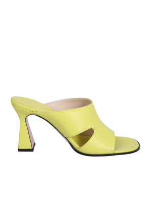 Wandler Cut-out Heeled Mules