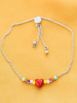 Heart Slider Bracelet