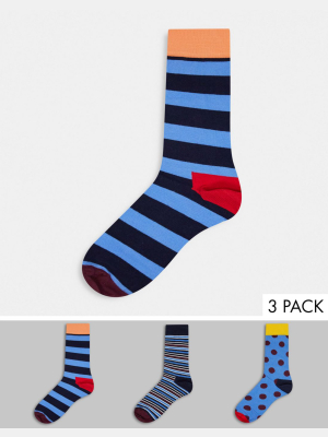 Hs By Happy Socks 3 Pack Gift Set