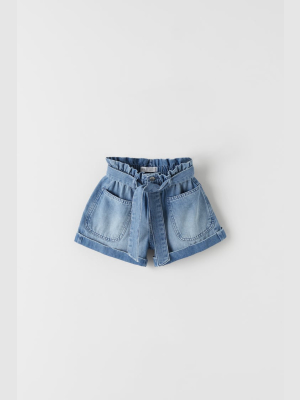 Denim Shorts With Pockets