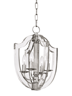 Arietta 4 Light Pendant Polished Nickel