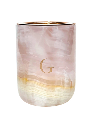 Marble Scented Candle In Pink Onyx