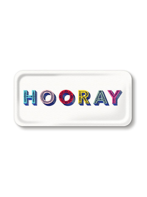 Word Rectangular Tray - Hooray - By Jamida