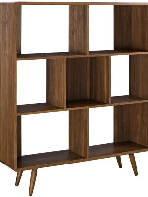 52" Realm Bookshelf Walnut - Modway