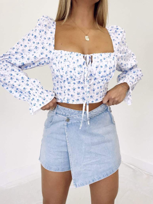 Zella Denim Skort