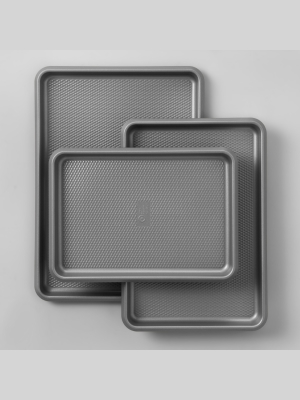 3pc Non-stick Aluminized Steel Cookie Sheets Set - - Made By Design™