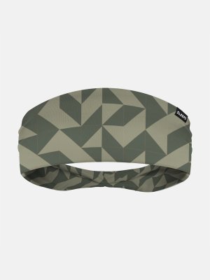 Abstract Green Camo Headband