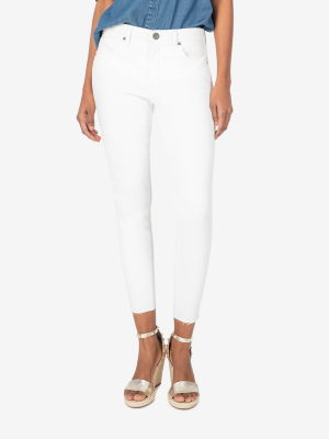 Donna High Rise Fab Ab Ankle Skinny (optic White)