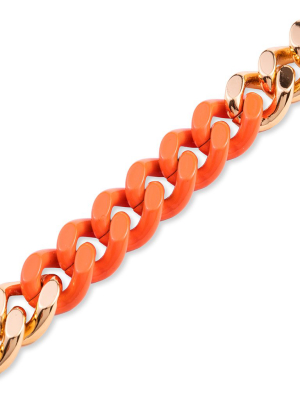 1017 Alyx 9sm Colored Links Buckle Necklace - Gold Shiny/orange