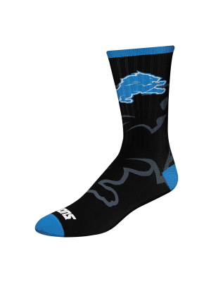 Nfl Detroit Lions Tone Black Crew Socks