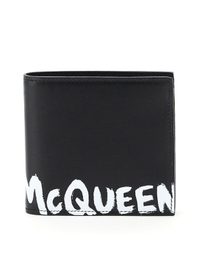 Alexander Mcqueen Graffiti Logo Bifold Wallet