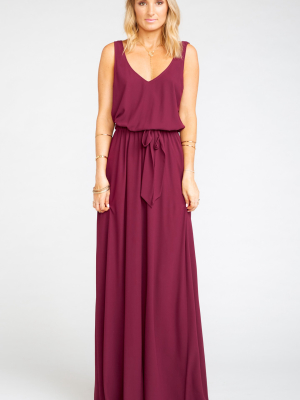 Kendall Maxi Dress ~ Merlot Chiffon