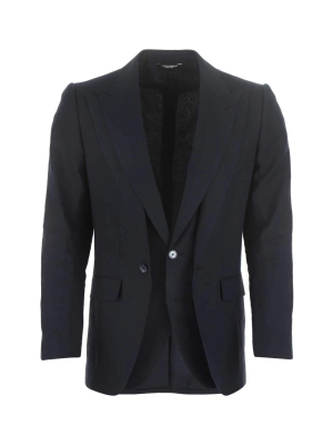 Dolce & Gabbana Layered Single Breasted Jacket