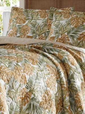 Newland Forest Quilt & Sham Set Yellow - Tommy Bahama