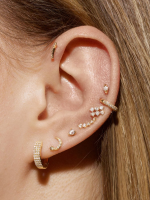 Pave Diamond Curve Studs