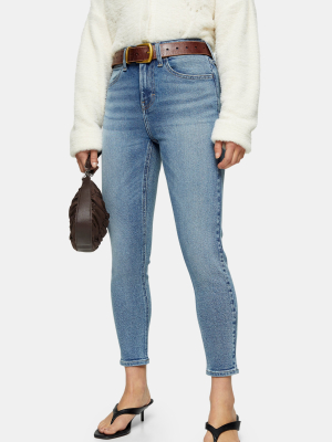 Petite Mid Stone Five Pocket Skinny Jeans