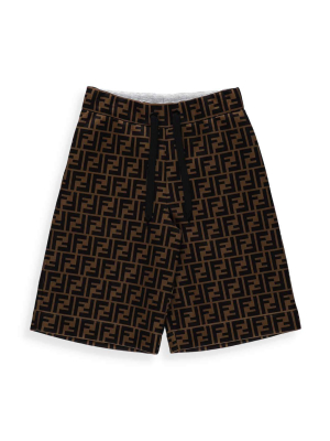 Fendi Kids Ff Motif Bermuda Shorts