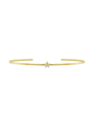 Mini Star Cuff - White Diamond