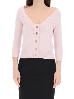 Alexander Mcqueen Cropped Knitted Cardigan