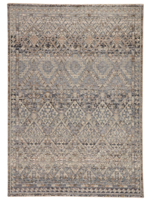 Jaipur Living Cashel Tribal Gray/ Dark Blue Area Rug (8'x10')