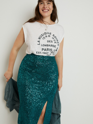 Alicia Sequined Midi Skirt