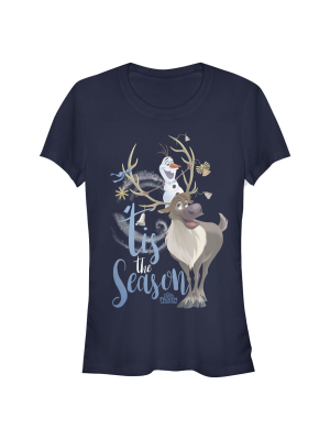 Junior's Frozen Christmas Olaf Season T-shirt