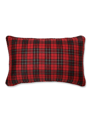 Holiday Plaid Throw Pillow Red - Pillow Perfect