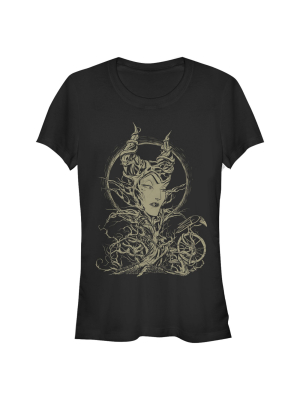 Junior's Sleeping Beauty Maleficent Twisted Queen T-shirt