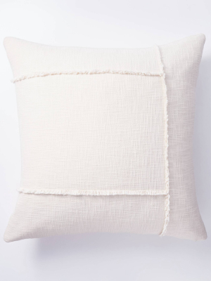 Pieced Woven Cotton Pillow Cream - Threshold™ Designed With Studio Mcgee