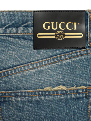 Gucci Distressed Straight-leg Jeans