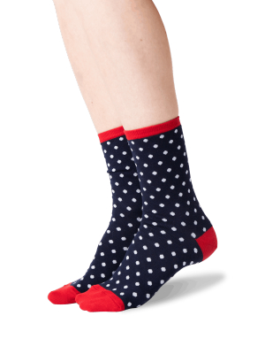 Womens Small Polka Dot Socks
