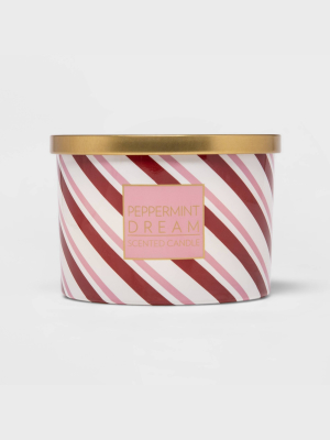 15oz Glass Jar 3-wick Candy Cane Candle - Threshold™