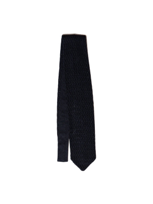 Paolo Albizzati Point Knit Tie- Black