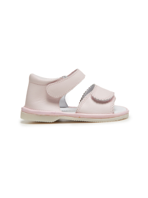 My-first Leather Velcro Sandal In Pink