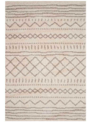 Arizona Shag Tribal Ivory/beige Area Rug