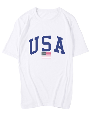 'usa'  100% Cotton Crewneck T-shirt (5 Colors)