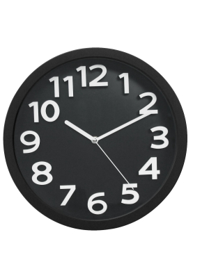 Tempus Silent Sweep Wall Clock, Plastic, 13 Tc62127b