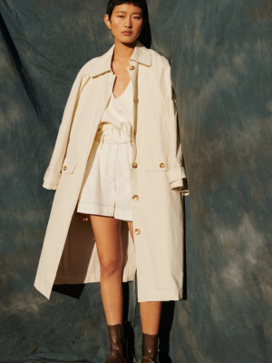 Denelia Gabardine Trench Coat