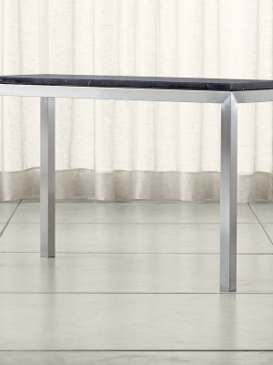 Parsons Black Marble Top/ Stainless Steel Base 48x16 Console