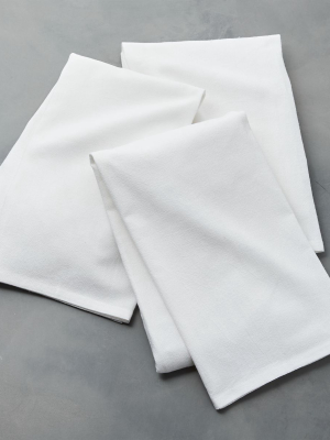 White Flour Sacks, Set Of 3