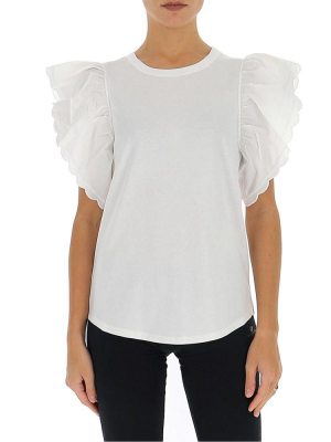 See By Chloé Ruffled Sleeve Top