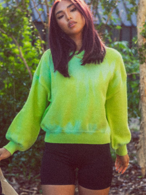 Overland Bleach Sweater Green