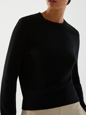 Cashmere Ribbed Detail Sweater