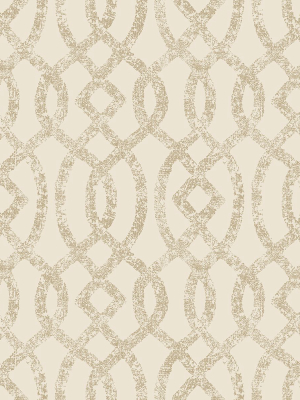 Ethereal Trellis Wallpaper In Bronze From The Celadon Collection By Brewster Home Fashions