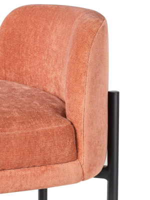 Nuevo Inna Bar Stool - Nectarine W/ Seat Top